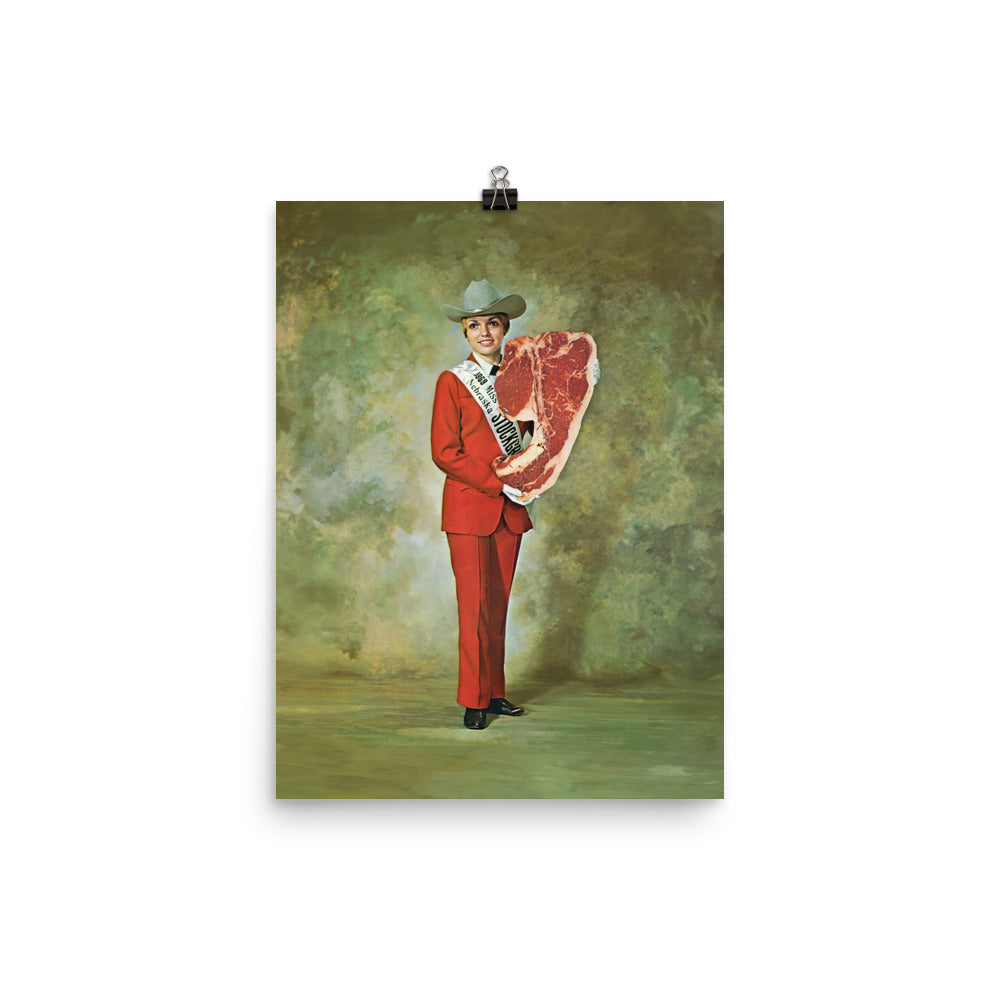 Glamorous Miss Beef Poster Print