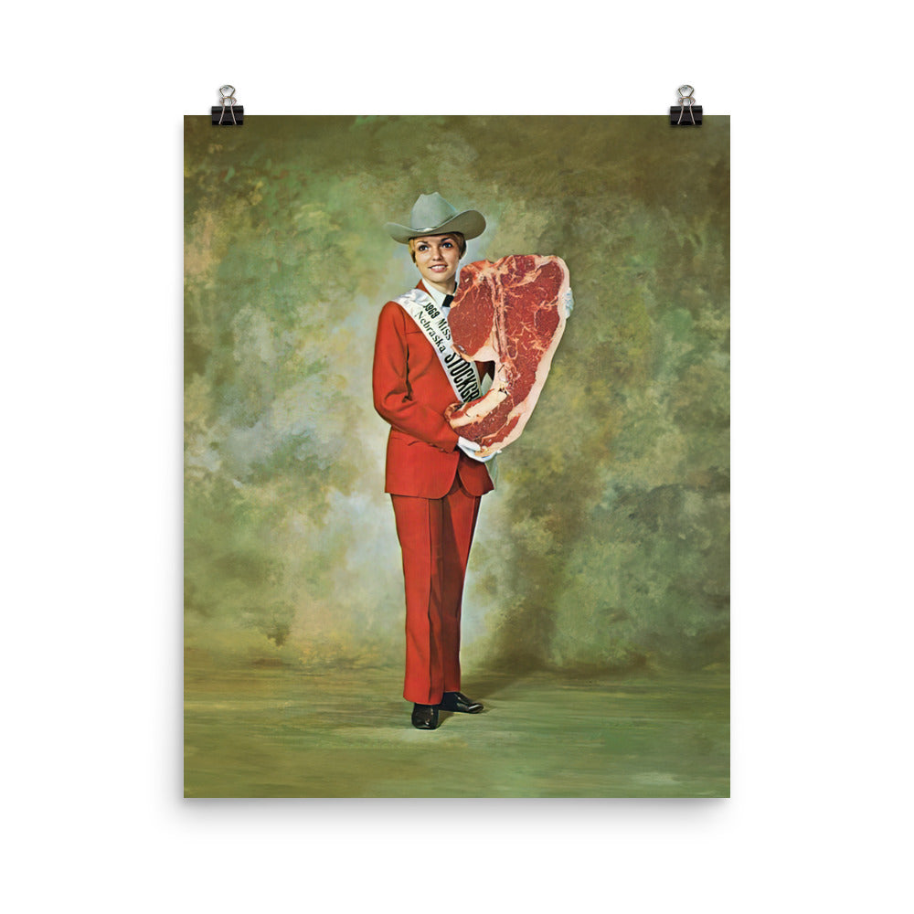 Glamorous Miss Beef Poster Print