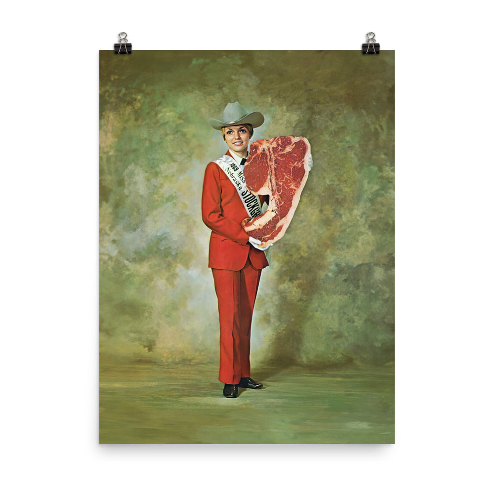 Glamorous Miss Beef Poster Print