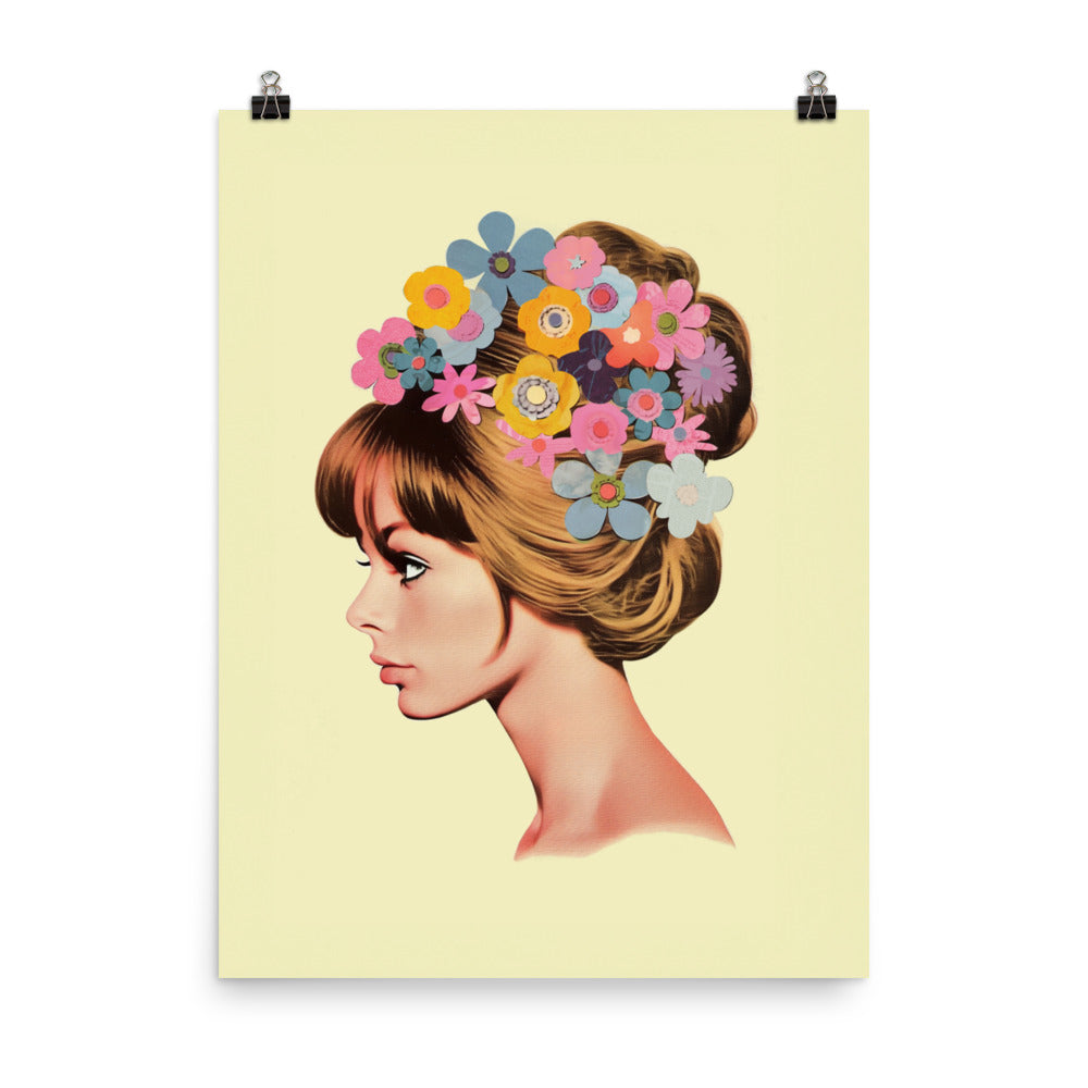 Flowers in Her Hair Poster Print