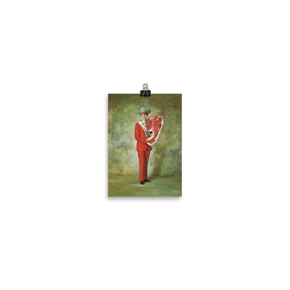 Glamorous Miss Beef Poster Print