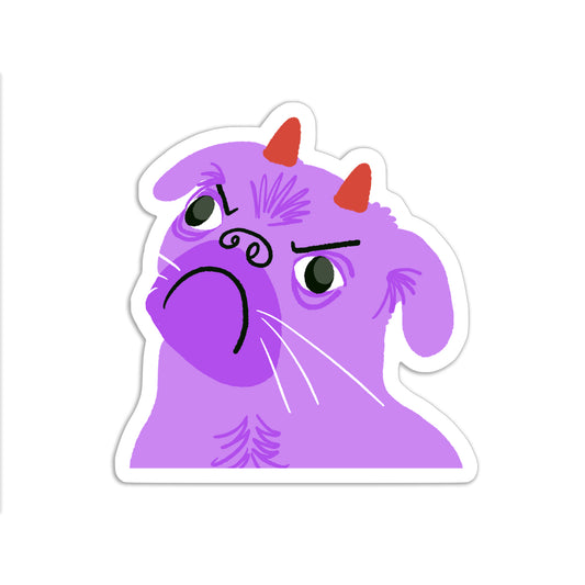 Pug Devil 3" Sticker
