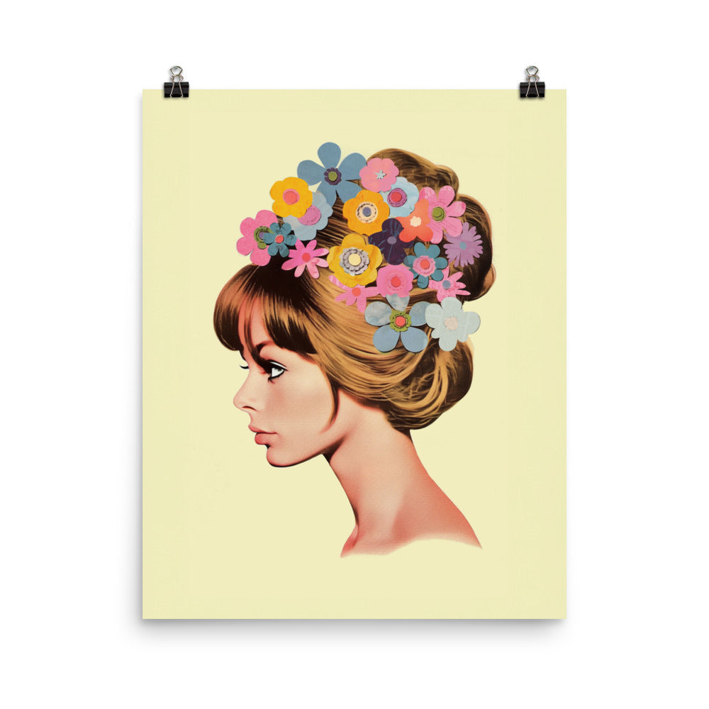 Flowers in Her Hair Poster Print