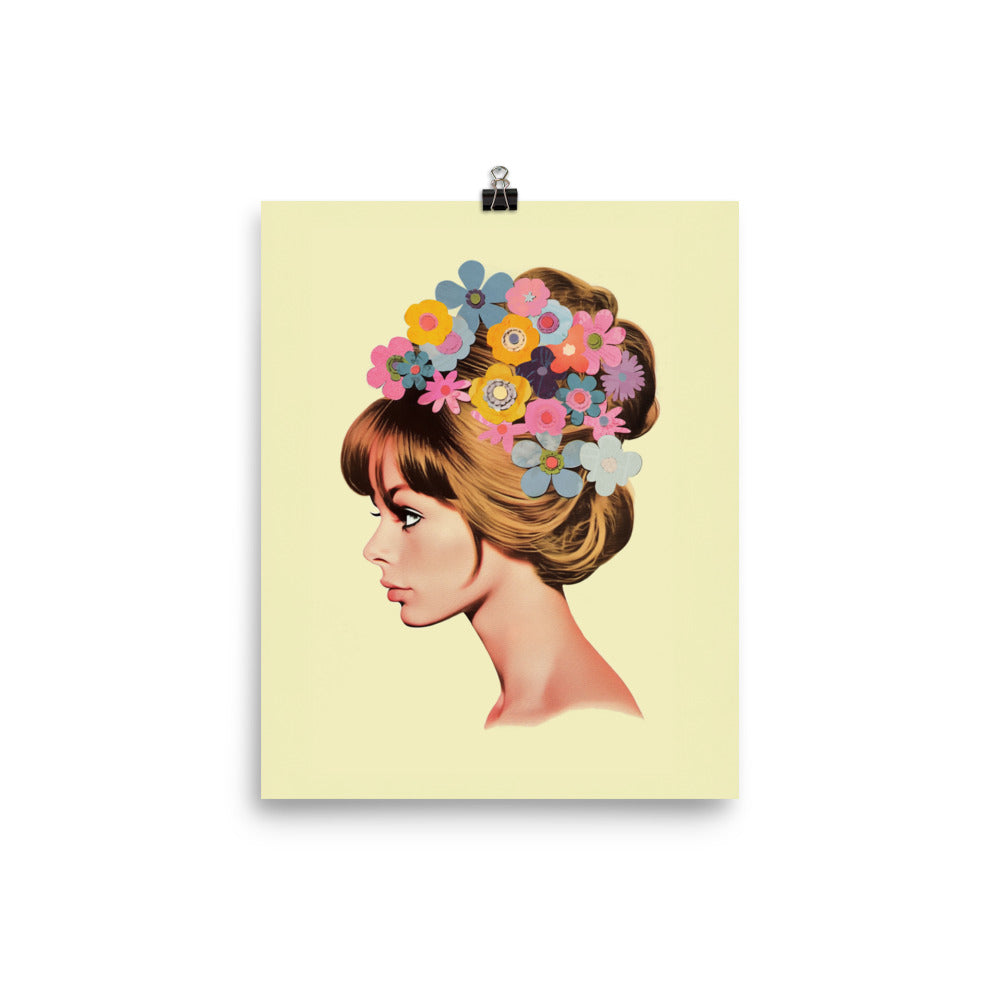 Flowers in Her Hair Poster Print